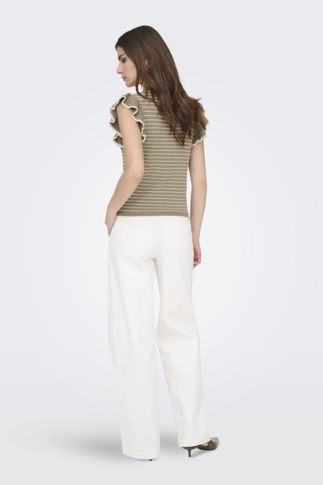 Jacqueline de Yong bruine dames t-shirt | Model