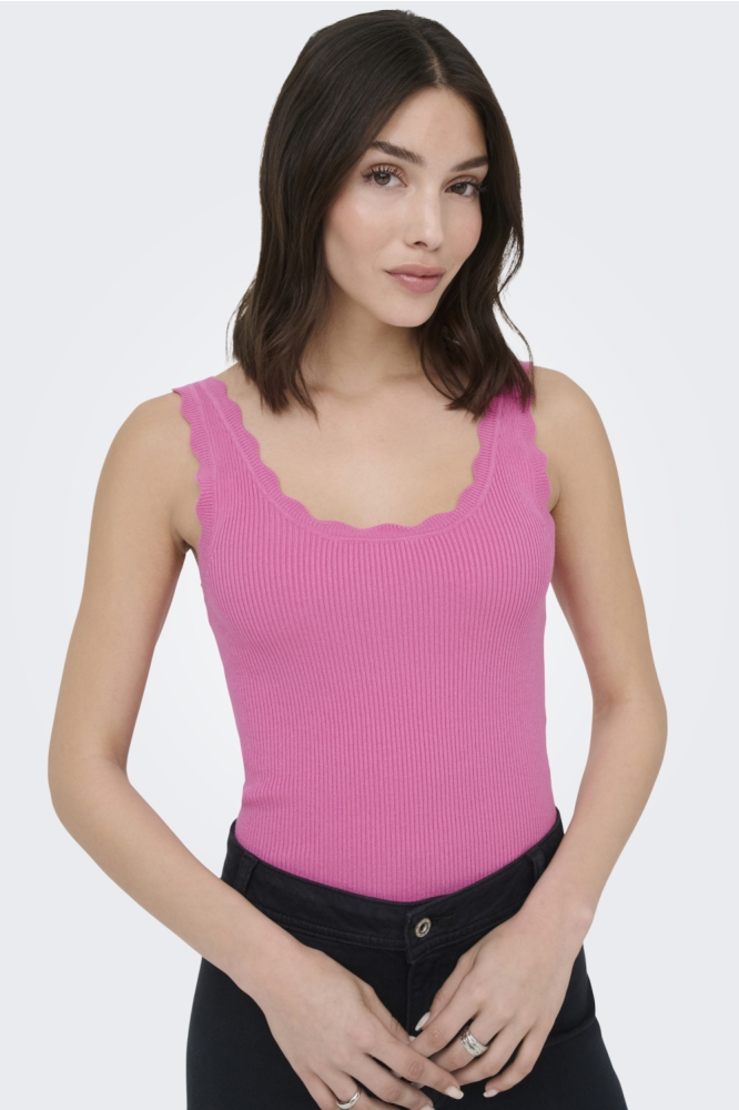 Jacqueline de Yong roze dames top | Model vooraanzicht