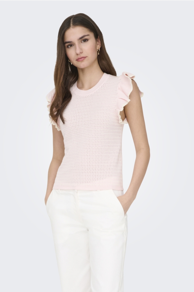 Jacqueline de Yong roze dames top | Model vooraanzicht