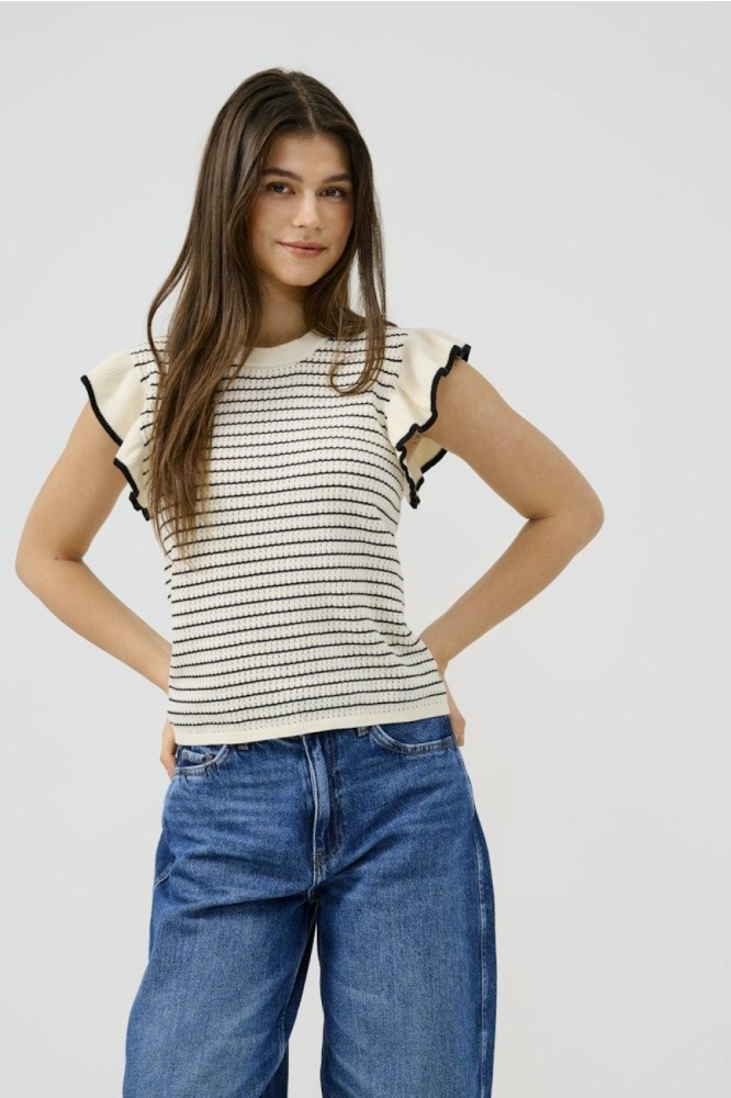 Jacqueline de Yong beige dames t-shirt | Model