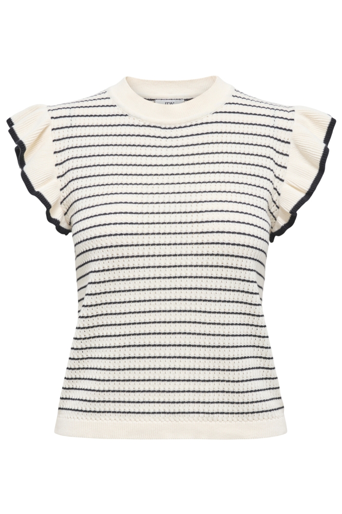 Jacqueline de Yong beige dames t-shirt | Vooraanzicht
