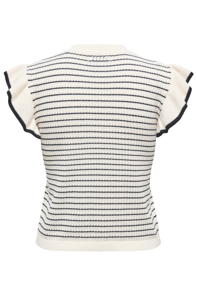 Jacqueline de Yong beige dames t-shirt | Achteraanzicht