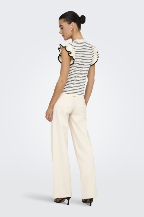 Jacqueline de Yong beige dames t-shirt | Model
