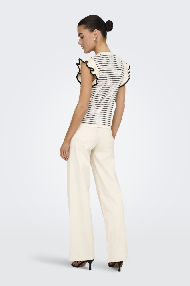 Jacqueline de Yong beige dames t-shirt | Model