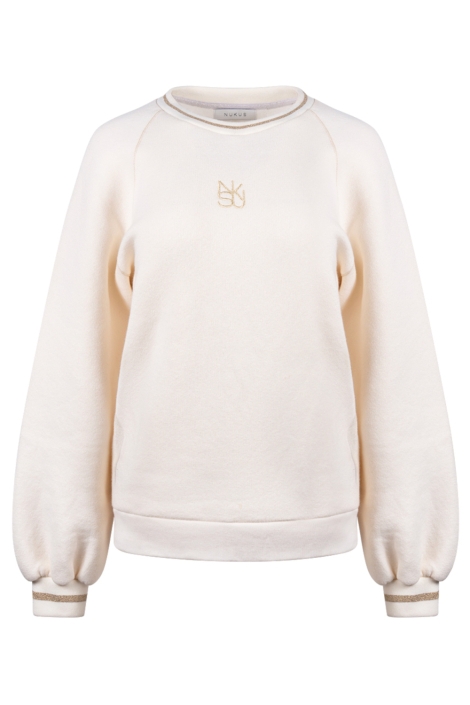 Nukus witte dames sweater | Vooraanzicht