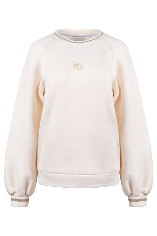 Nukus witte dames sweater | Vooraanzicht