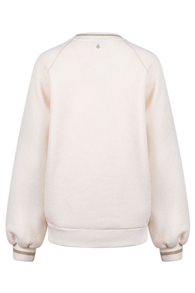 Nukus witte dames sweater | Achteraanzicht