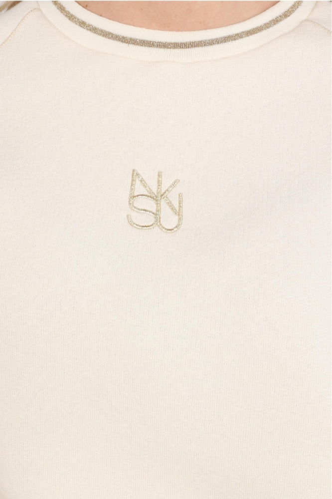 Nukus witte dames sweater | Close up