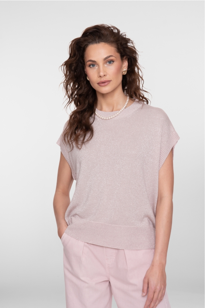 Geisha roze dames t-shirt | Model vooraanzicht