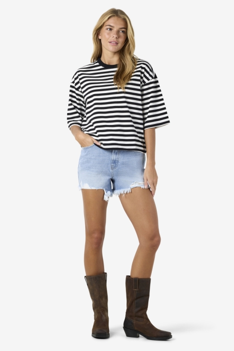 Noisy may zwarte dames t-shirt | Model