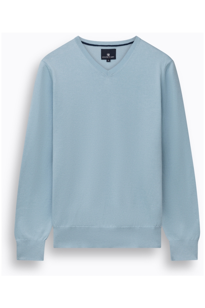 State of Art blauwe heren trui | Vooraanzicht