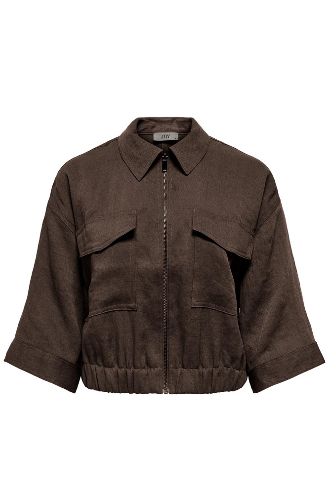 Jacqueline de Yong bruine dames jas | Vooraanzicht