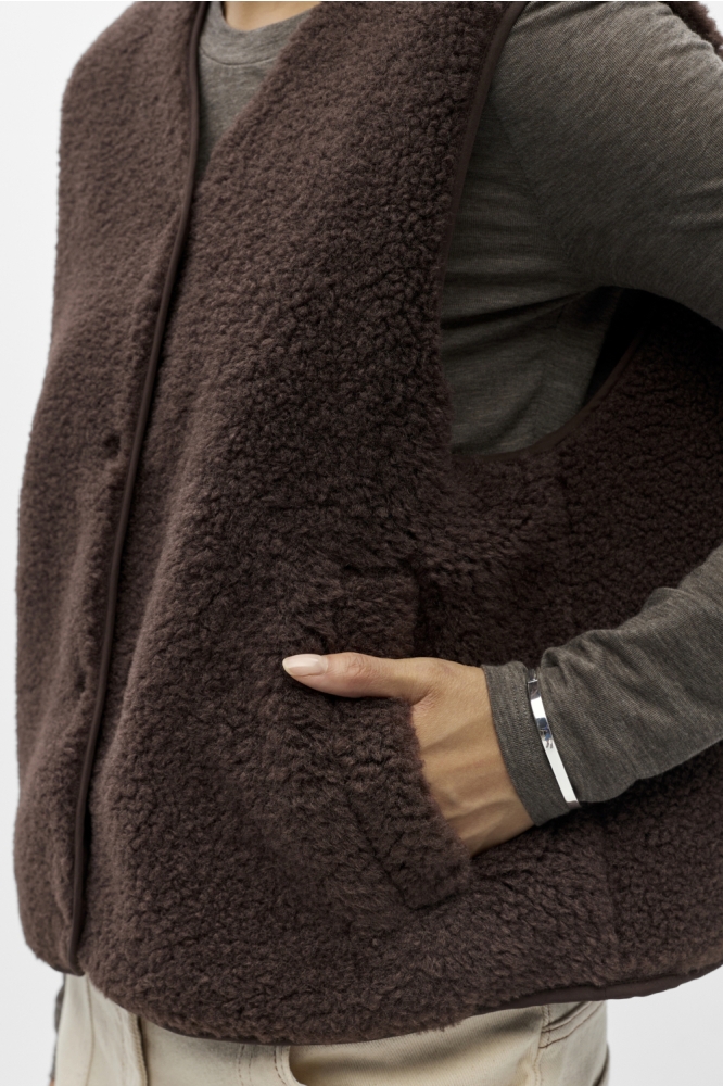 Object bruine dames gilet | Close up