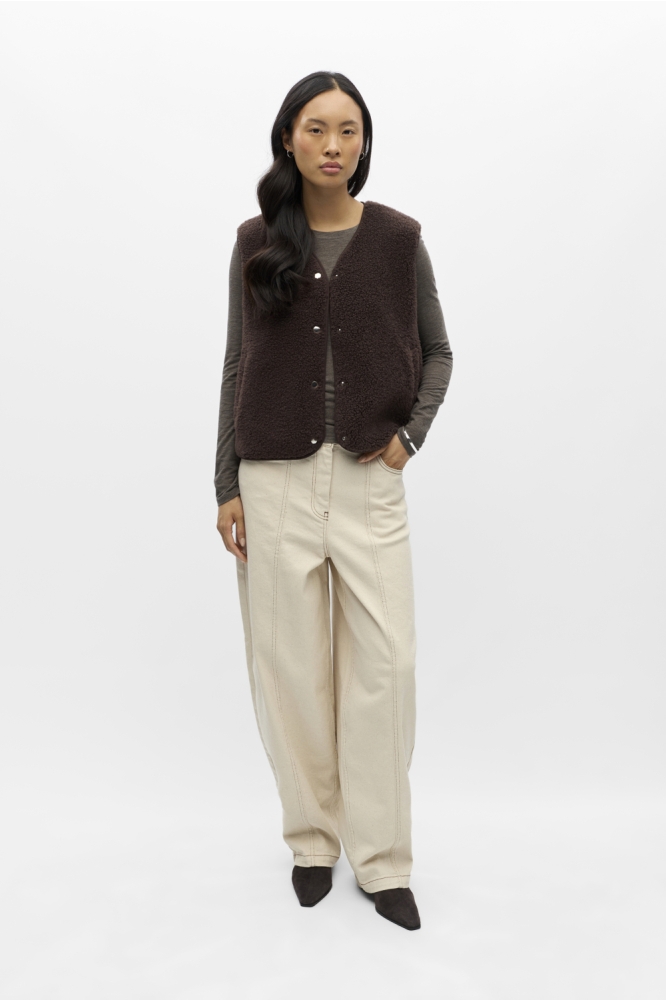 Object bruine dames gilet | Model