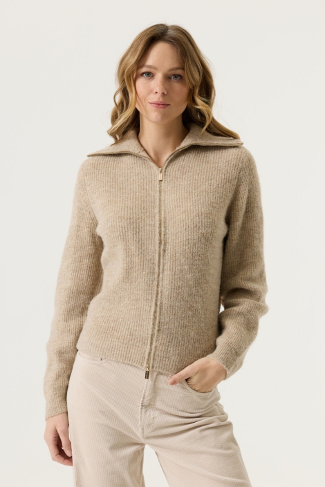 Garcia beige dames vest | Model vooraanzicht