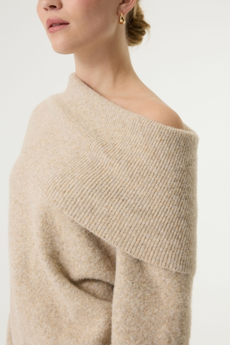 Garcia beige dames trui | Close up