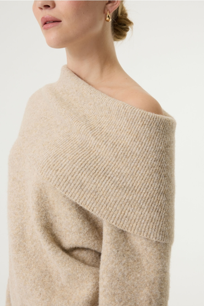 Garcia beige dames trui | Close up