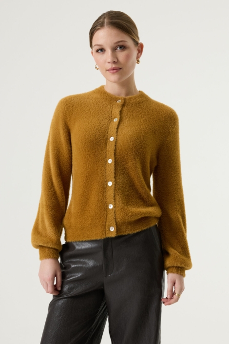 Garcia gele dames vest | Model vooraanzicht