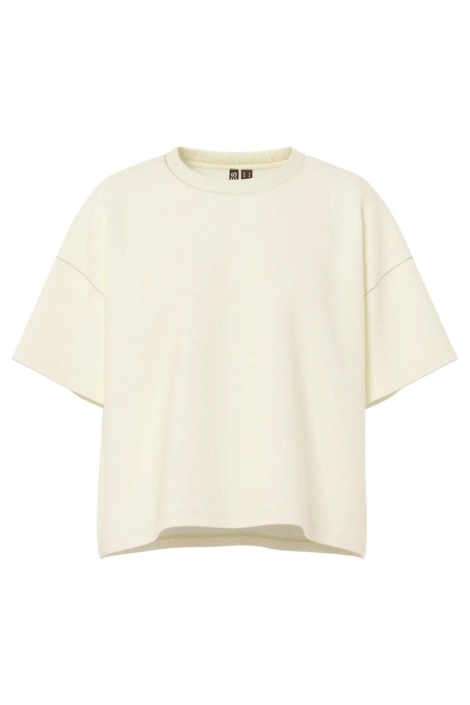 Pieces ecru dames t-shirt | Vooraanzicht