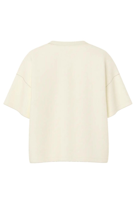 Pieces ecru dames t-shirt | Achteraanzicht