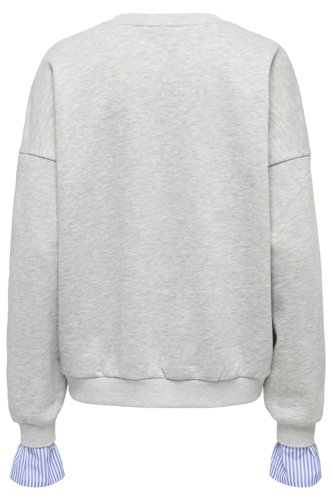 Only grijze dames sweater | Achteraanzicht