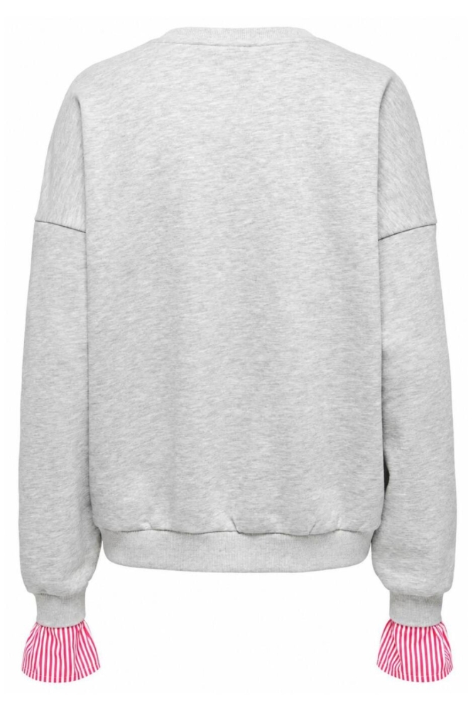 Only grijze dames sweater | Achteraanzicht