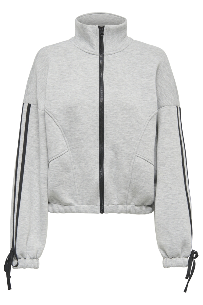 Only grijze dames vest | Vooraanzicht