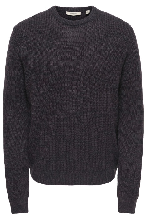 Only & Sons blauwe heren trui | Vooraanzicht