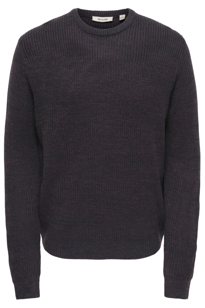 Only & Sons blauwe heren trui | Vooraanzicht