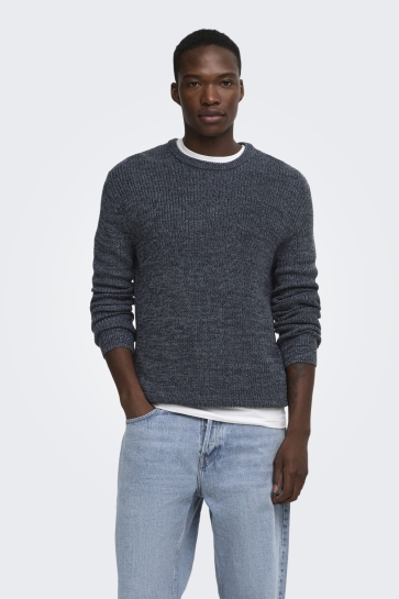 Only & Sons onsjonas reg crew neck knit Blauw