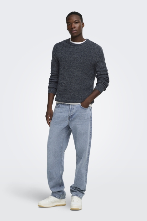 Only & Sons blauwe heren trui | Model