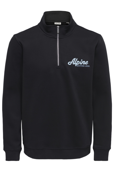 Only & Sons zwarte heren sweater | Vooraanzicht