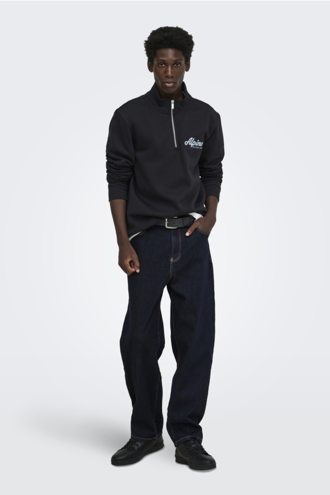 Only & Sons zwarte heren sweater | Model