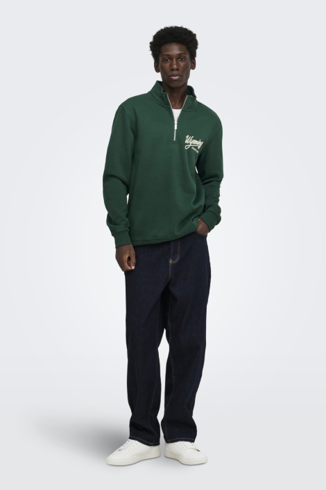 Only & Sons groene heren sweater | Model