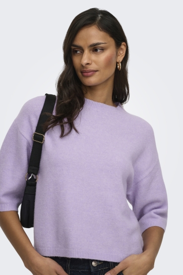 Jacqueline de Yong Trui JDYCHLOE LIFE 3/4 ON PULLOVER KNT N 15374622 Pastel Lilac/Melange