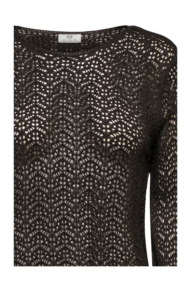 Jacqueline de Yong bruine dames trui | Close up