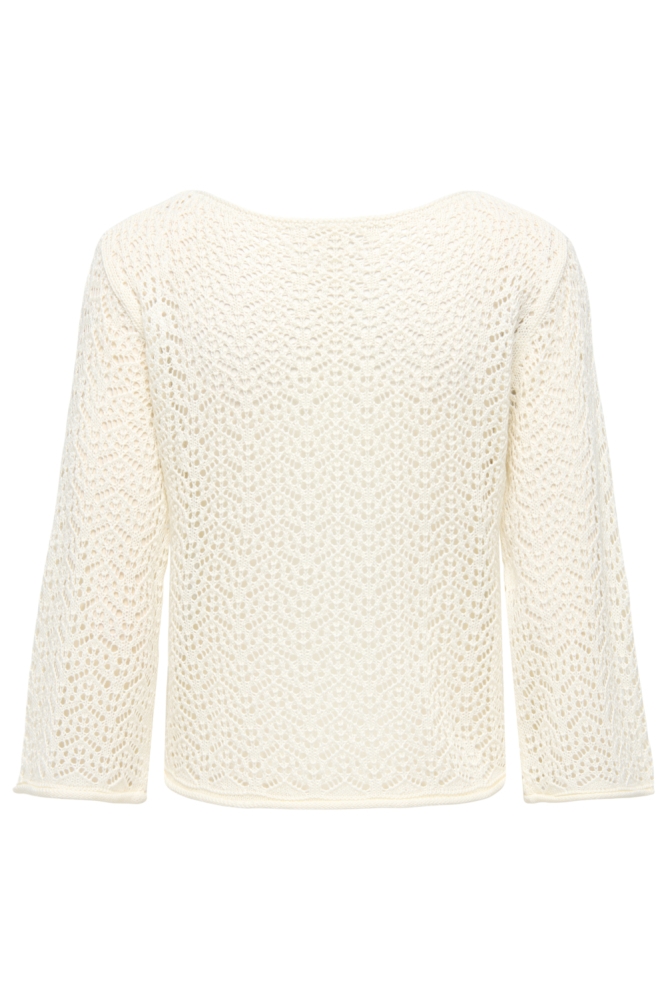 Jacqueline de Yong beige dames trui | Achteraanzicht