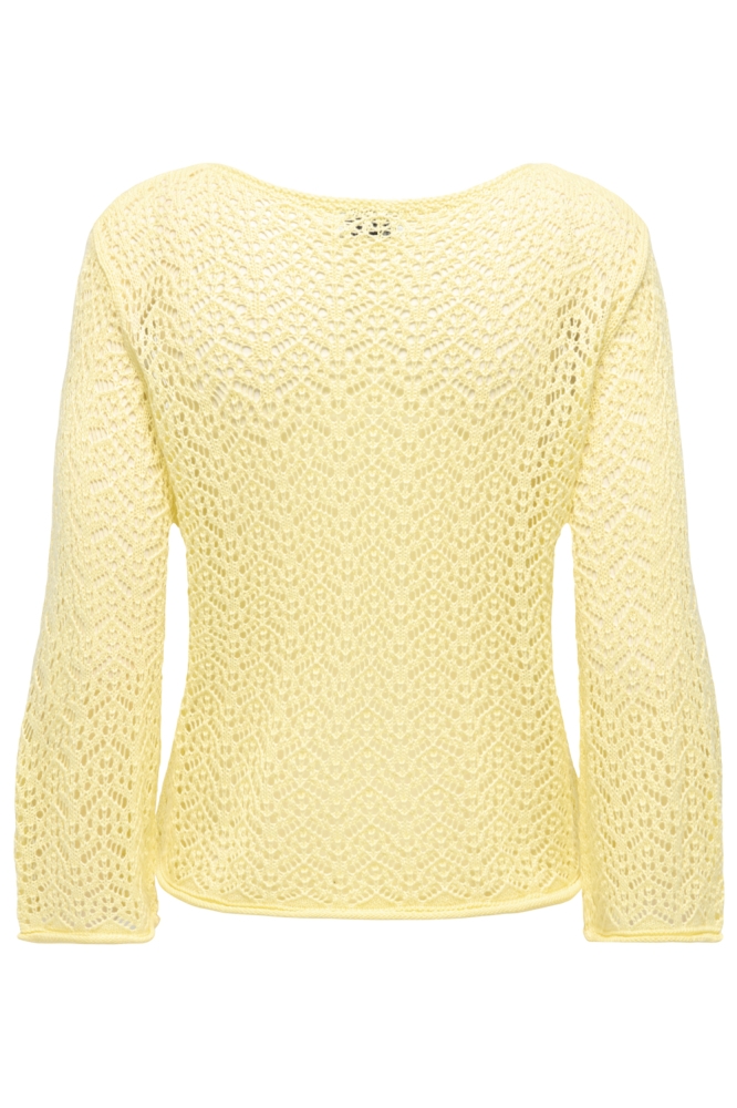 Jacqueline de Yong gele dames trui | Achteraanzicht
