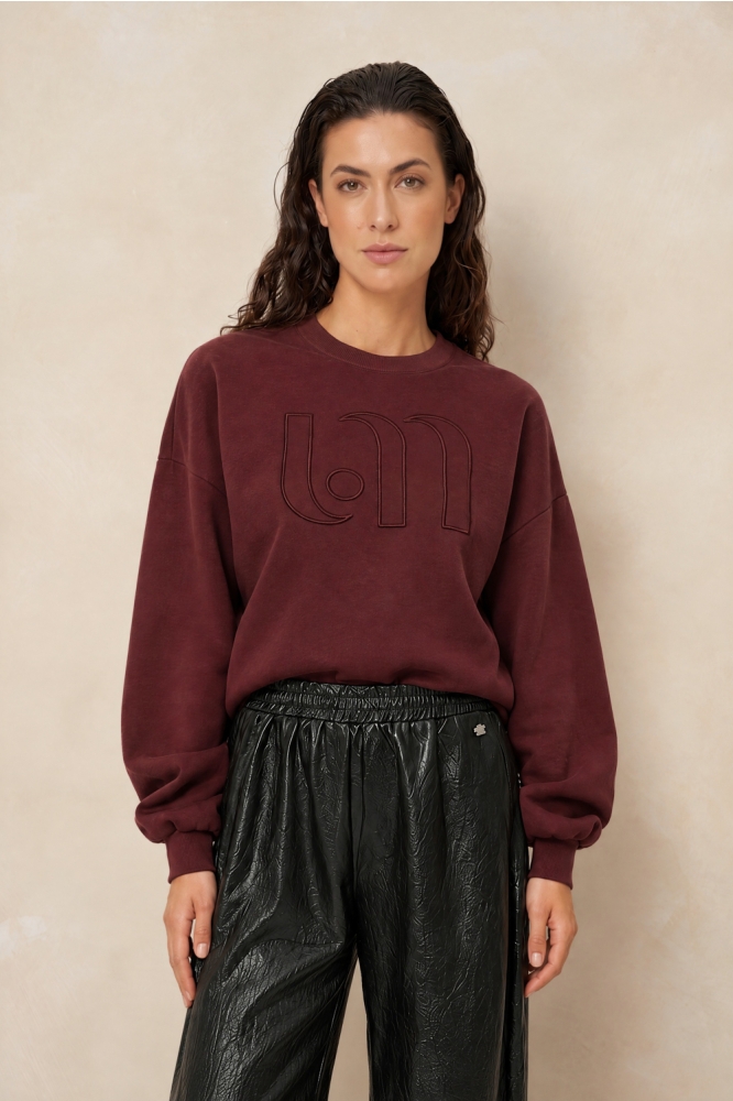 Lofty Manner bordeaux dames trui | Vooraanzicht