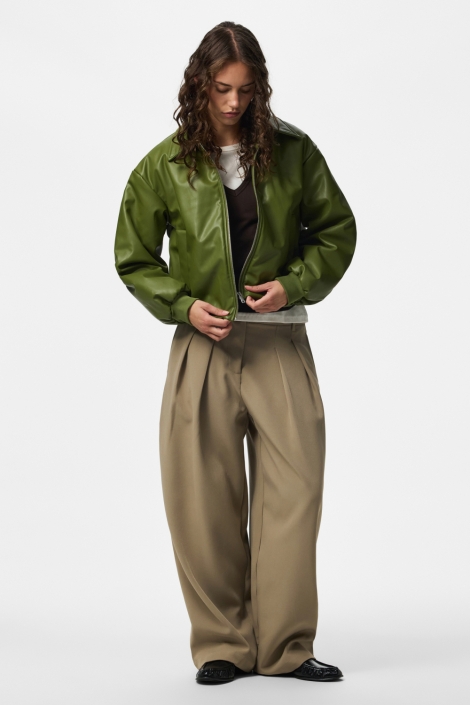 Pieces groene dames jas | Model
