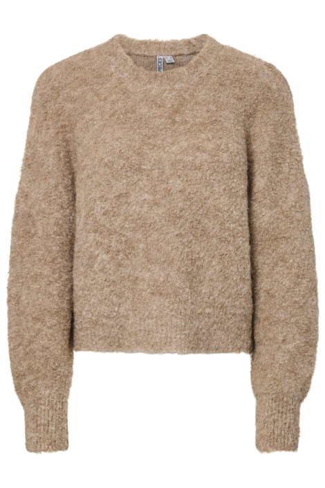 Pieces camel dames trui | Vooraanzicht