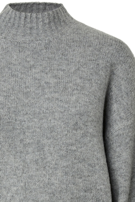 Pieces grijze dames trui | Close up