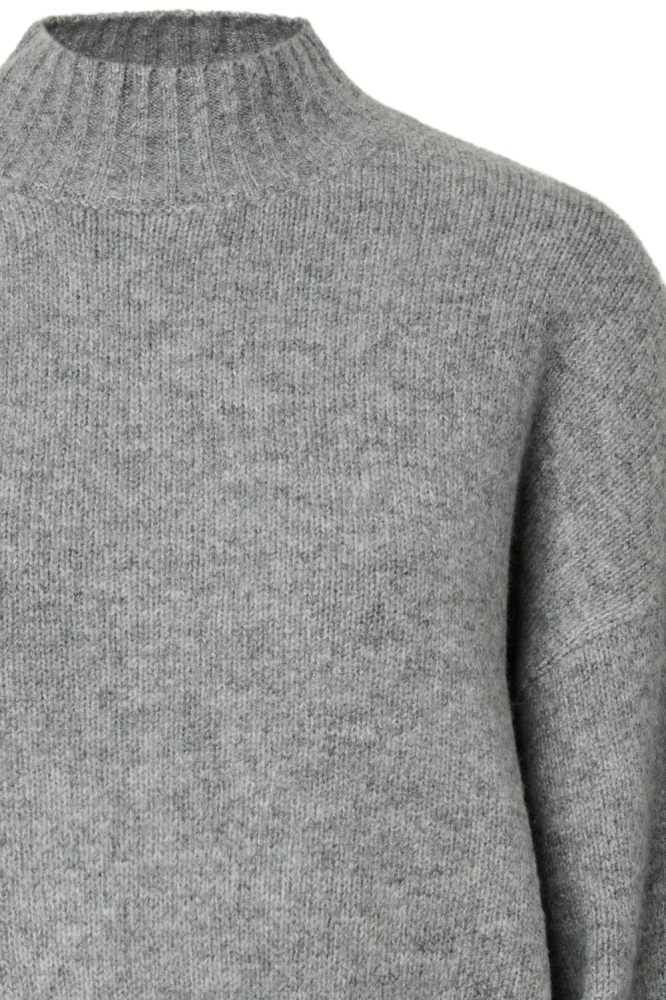 Pieces grijze dames trui | Close up