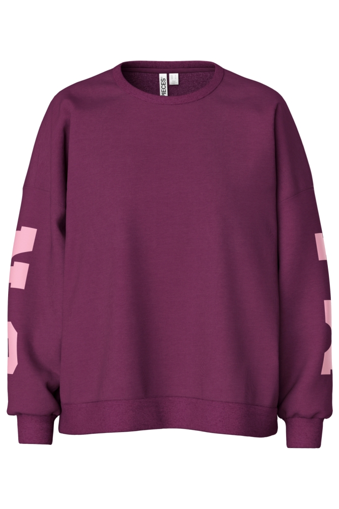 Pieces paarse dames sweater | Vooraanzicht