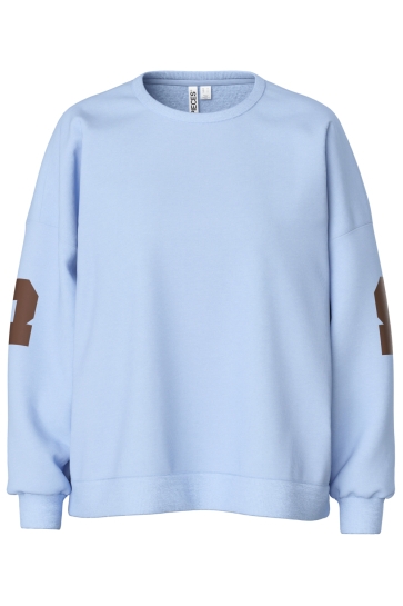 Pieces Trui PCFANY LS O-NECK OVERSIZED SWEAT JR 17164992 Cashmere Blue/PARIS