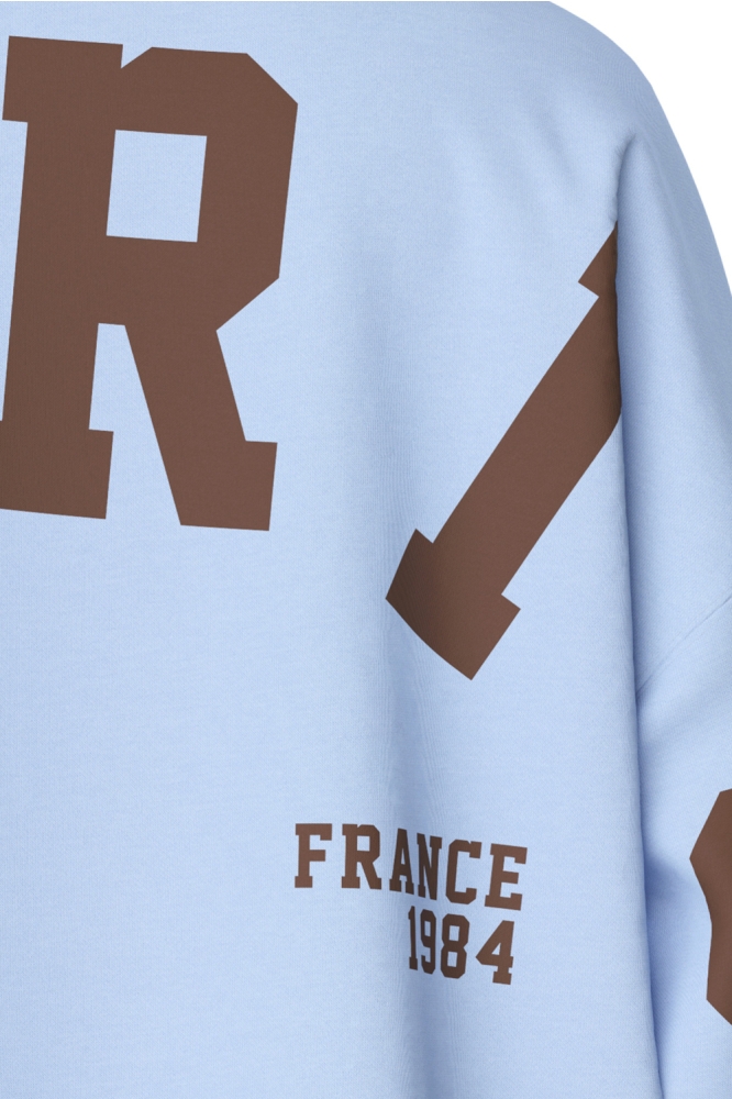 Pieces blauwe dames sweater | Close up