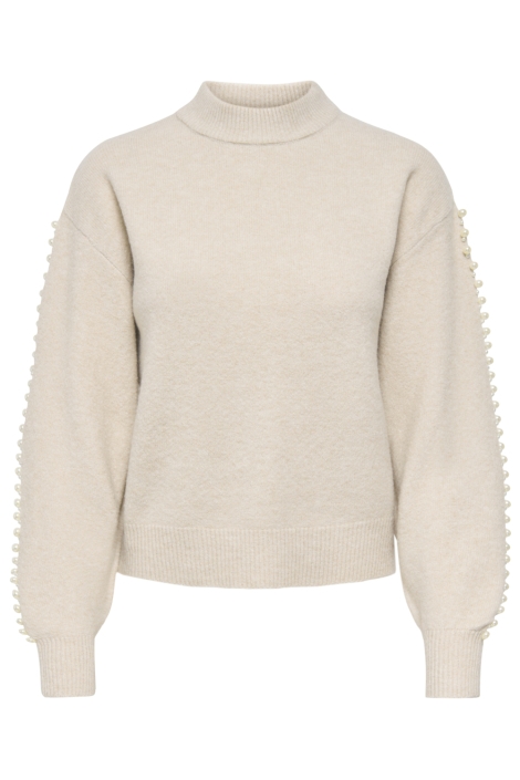 Jacqueline de Yong beige dames trui | Vooraanzicht