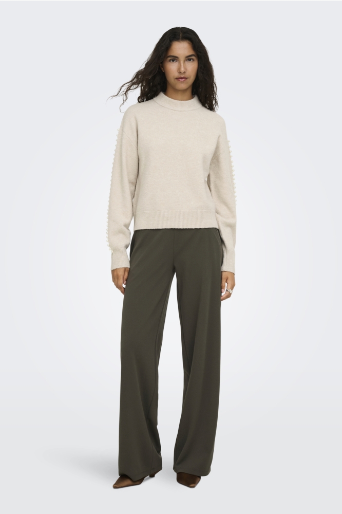 Jacqueline de Yong beige dames trui | Model