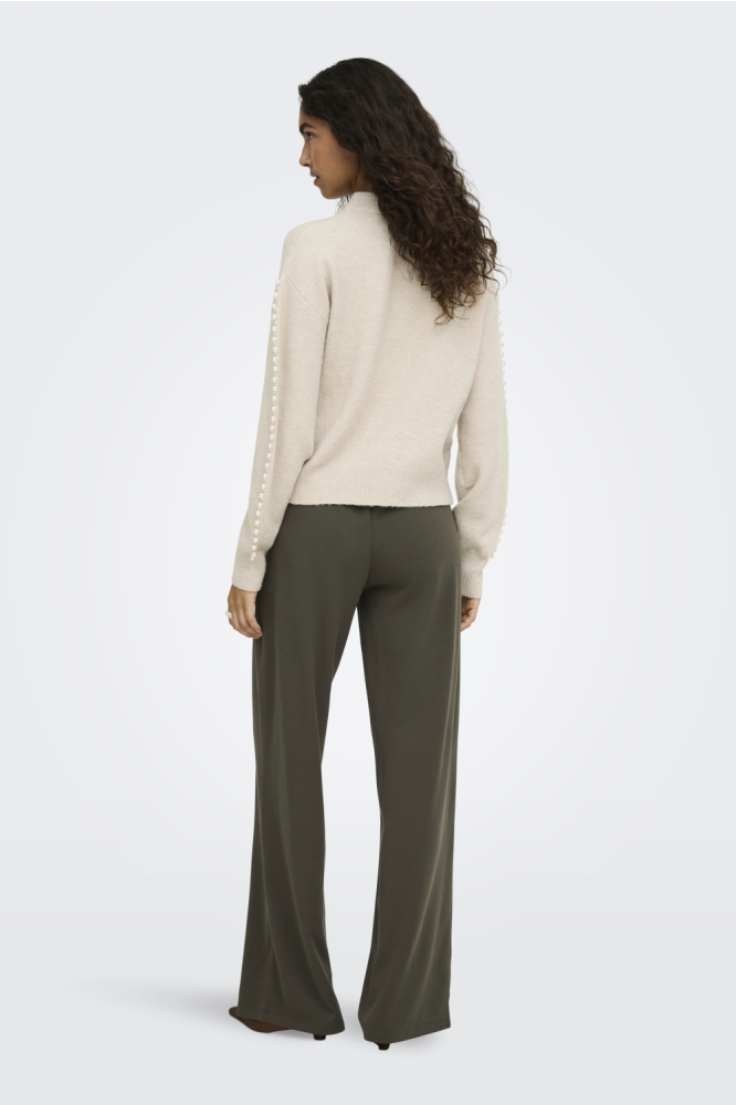 Jacqueline de Yong beige dames trui | Model