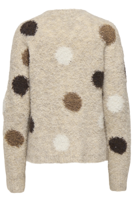 Jacqueline de Yong beige dames trui | Achteraanzicht